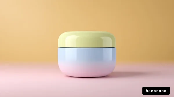 カラフルなクリーム容器