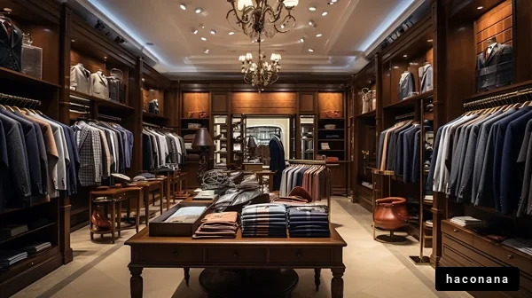 高級感あるスーツ店の内装