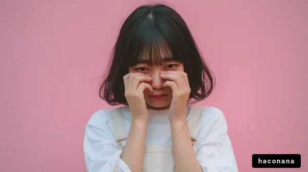 感情表現をする女性