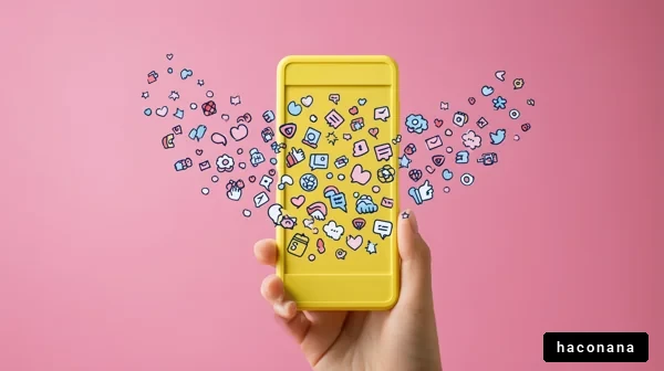 スマホとアイコンのデザイン