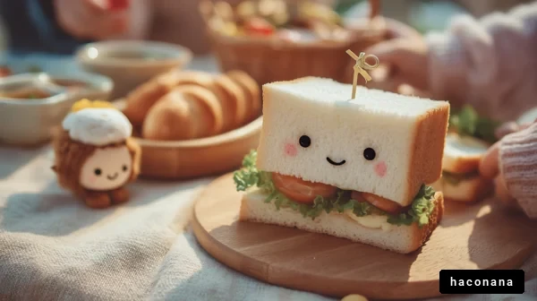 かわいいサンドイッチのパーティー