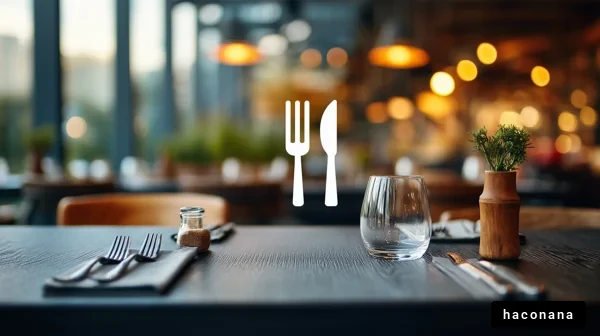 レストランのテーブルセッティング