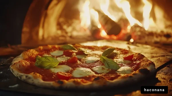 石窯焼きのピザ