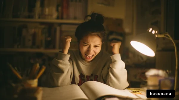 勉強に疲れた学生