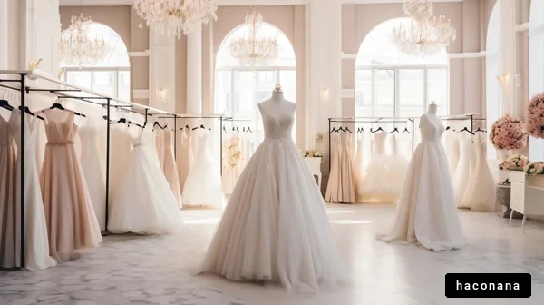 洗練されたドレスショップの光景
