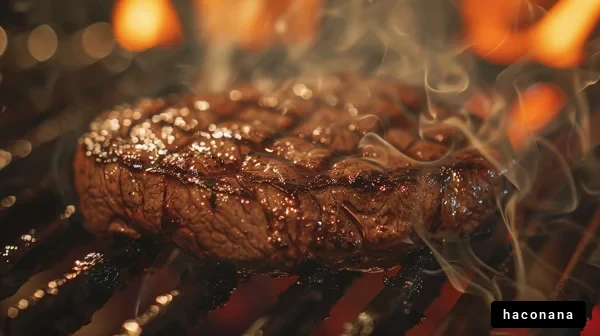 美味しい肉料理の炎