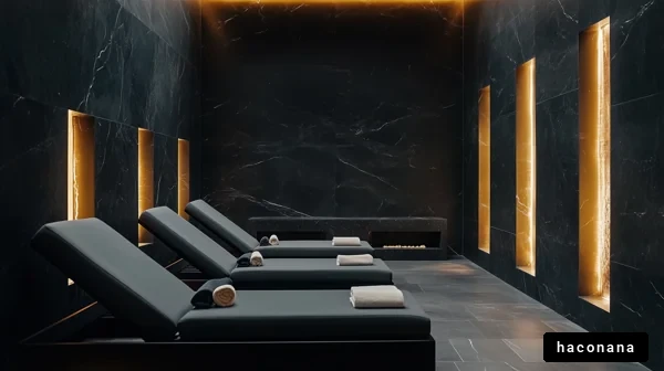 モダンなスパのリラックス空間
