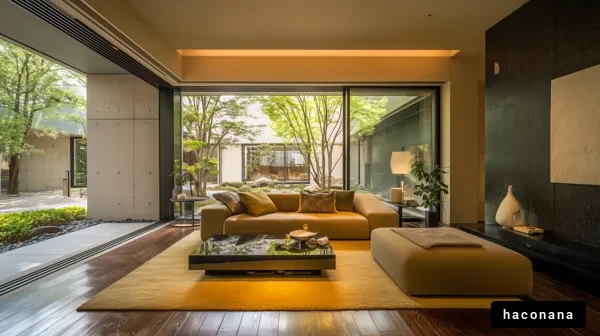 モダンで明るいリビングルーム