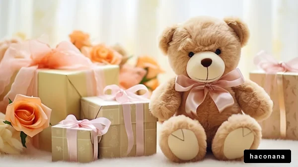 テディベアとギフトのシーン