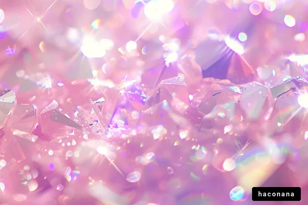 輝くピンクのクリスタル