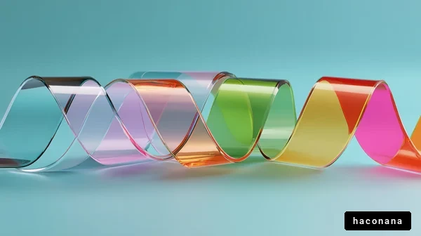 カラフルな波の形状