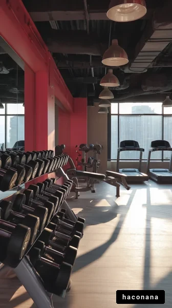 ジムの明るい内部