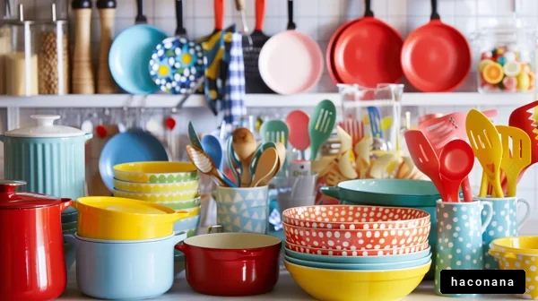 カラフルなキッチン用品