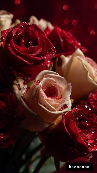 美しいバラの花束