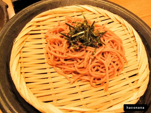 そばの美味しい盛り付け