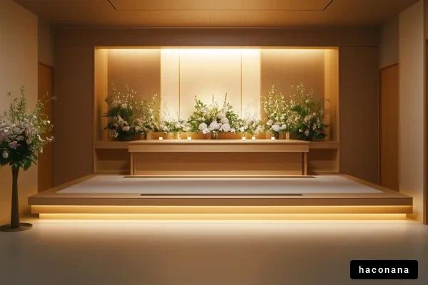 シンプルな祭壇の風景