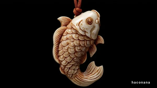 美しい魚の彫刻