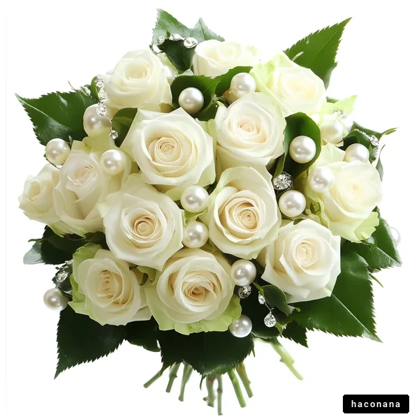 ホワイトローズのブーケ