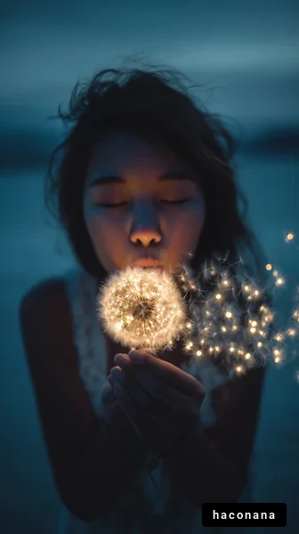 夢幻的なタンポポの光