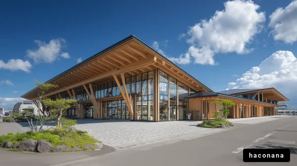 現代的な木造建築の外観