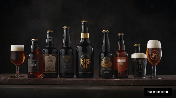 多様なビールのコレクション