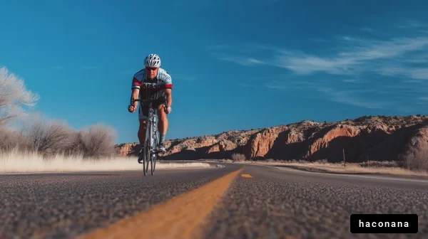 自転車の風景とライダー