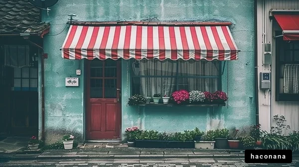 カラフルな窓辺の風景