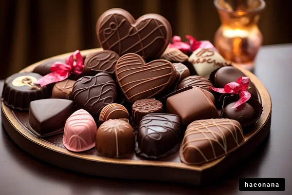 甘いチョコレートの盛り合わせ