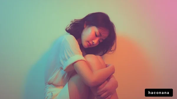 感情を抱える女性のポートレート