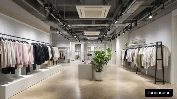 モダンなアパレル店内