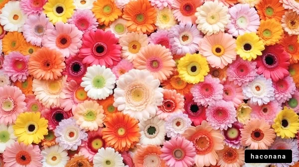 色とりどりの花の壁