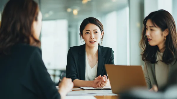 女性社員のビジネスミーティング