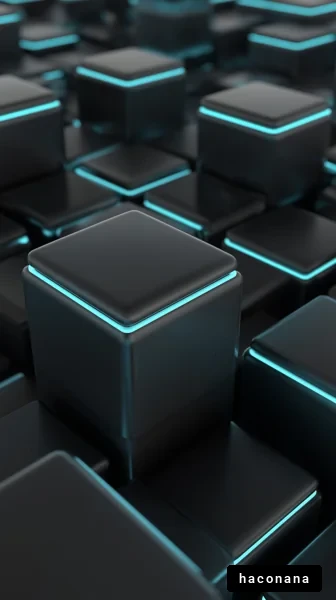 未来的な立方体の集まり