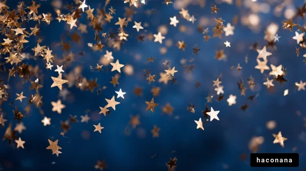 星が舞い踊る幻想的な背景