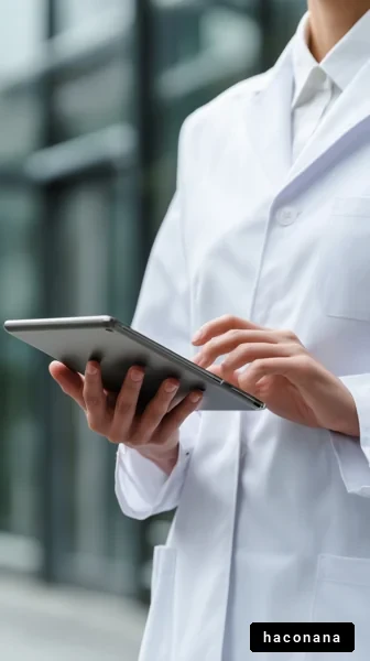 医療従事者とタブレット