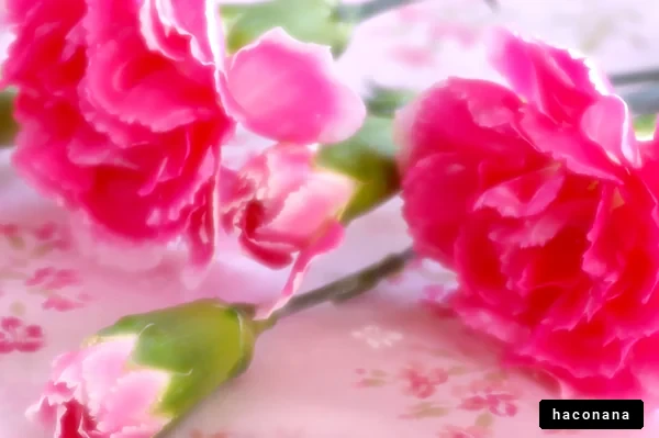 可愛らしいカーネーションの花