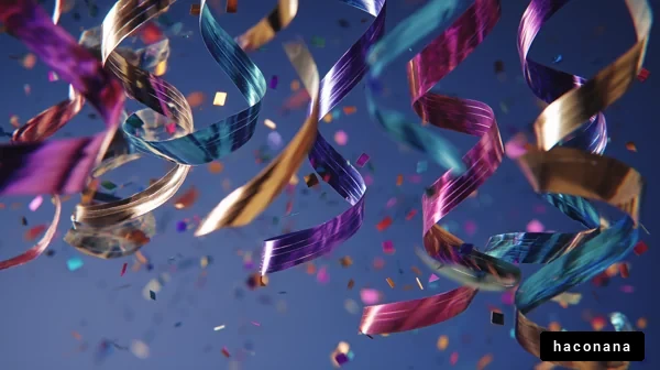 カラフルなお祝いの装飾