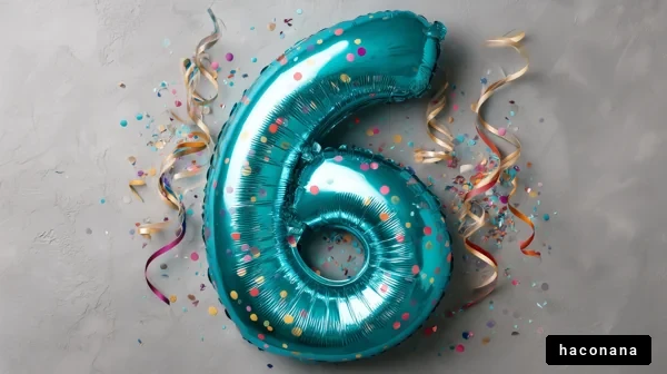 カラフルなバルーンの六