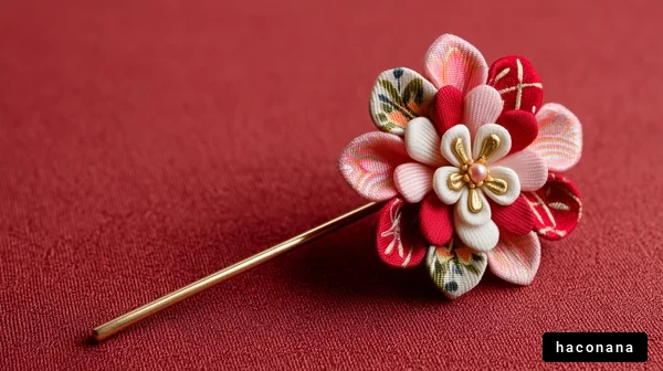 華やかな髪飾りのアップ