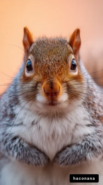 かわいいリスのアップ写真