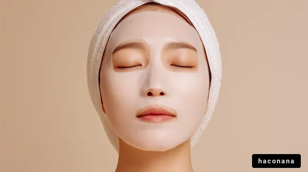 フェイスマスクをする女性