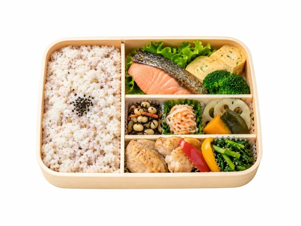 雑穀米と和惣菜の健康弁当