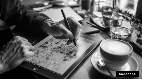 デジタルアートの制作風景