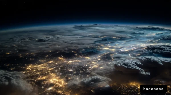 宇宙から見る地球の夜景