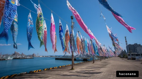 青空に泳ぐ鯉のぼり