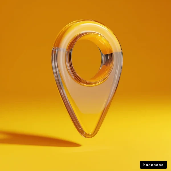 透明な地図マーカーのデザイン