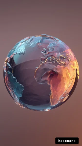 透明感ある地球のビジュアル