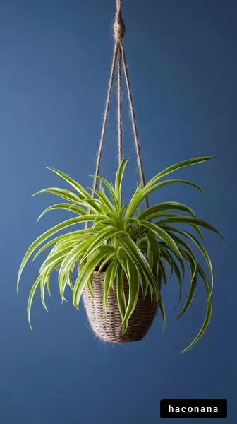 吊るされた観葉植物