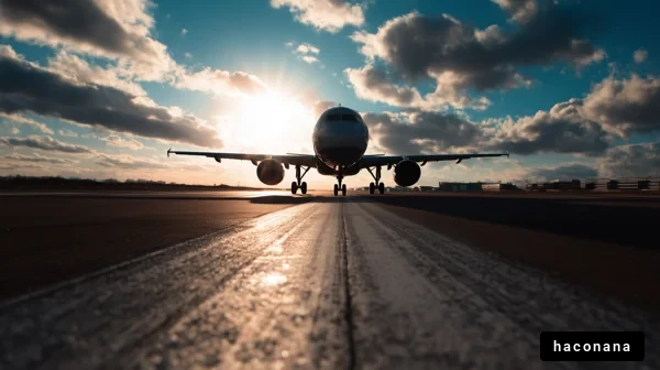 空港での飛行機の姿