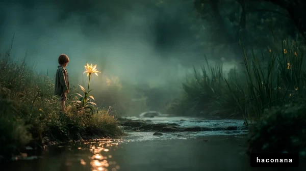 静かな川辺の光景